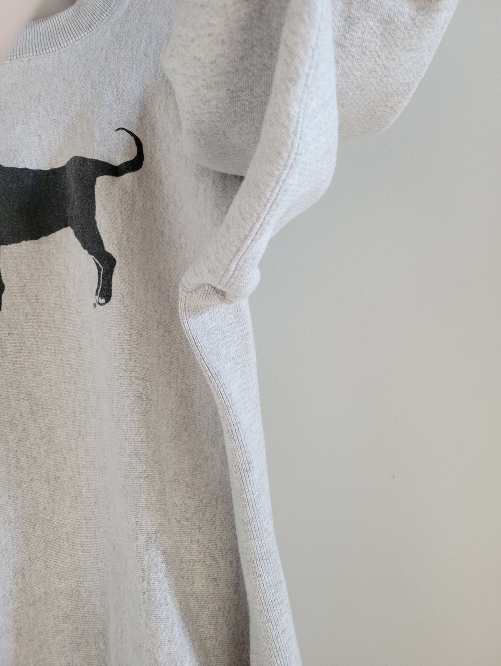 Vtg 90s Kellsport The Black Dog Reverse Weave Crewneck Sweatshirt Grey Medium - Picture 5 of 16